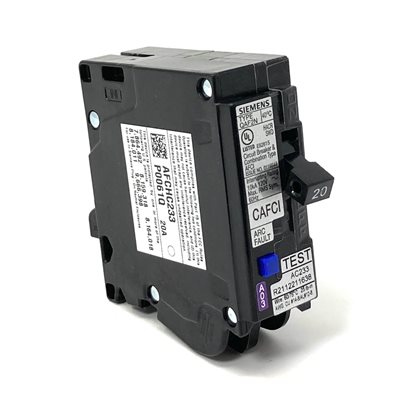 SIEMENS QA120AFCN 20A 120V 1 POLE PLUG-ON NEUTRAL AFCI SIEMENS QA120AFCN 20A 120V 1 POLE PLUG-ON NEUTRAL AFCI