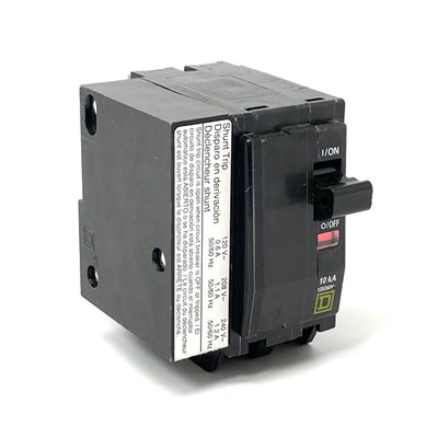 SQUARE D QO2501021 50A 120 / 240V 2 POLE SHUNT TRIP (120V)