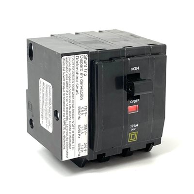 SQUARE D QO3601021 60A 240V 3 POLE SHUNT TRIP (120V)